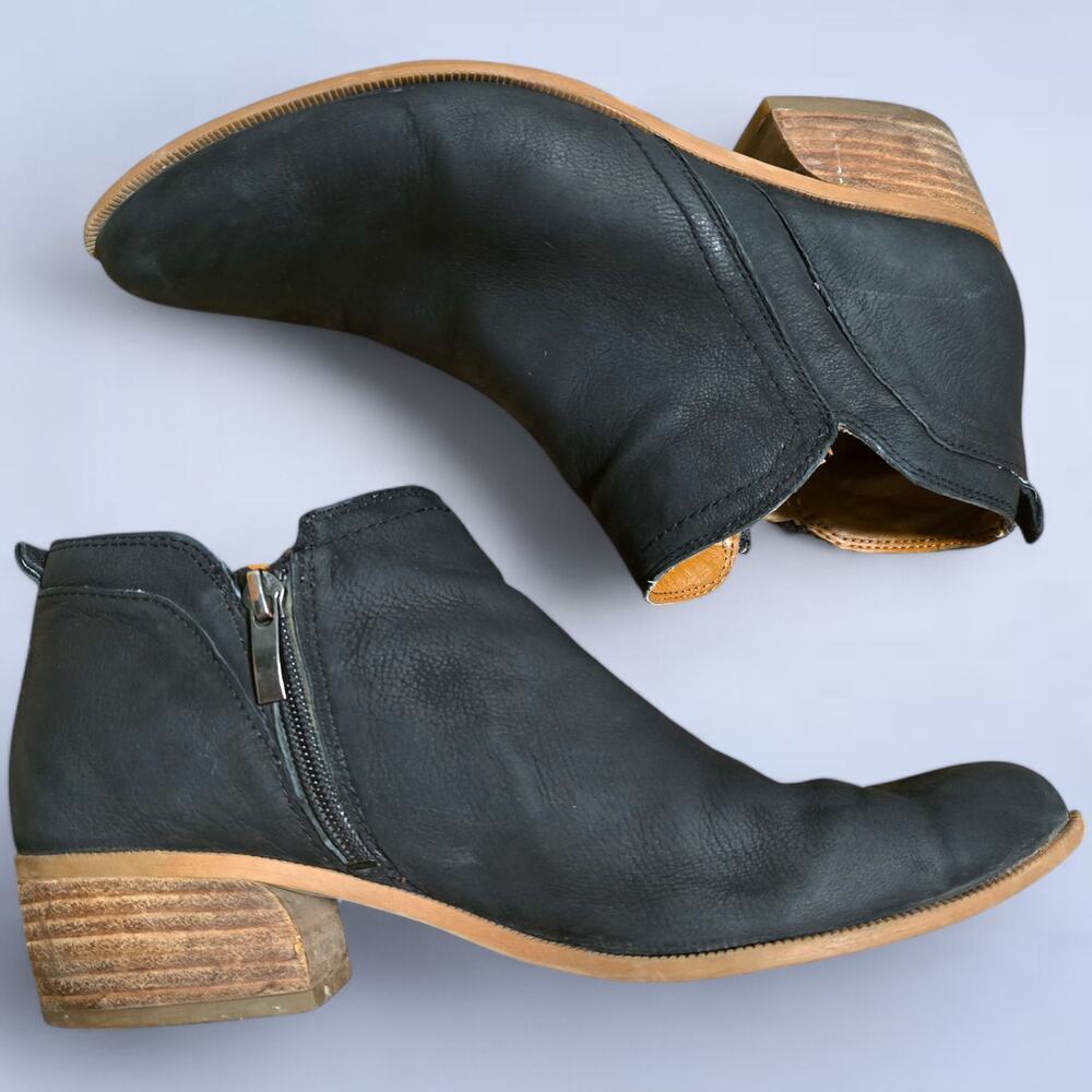 Franco Sarto Laso Black Leather Boots - Size 8.5